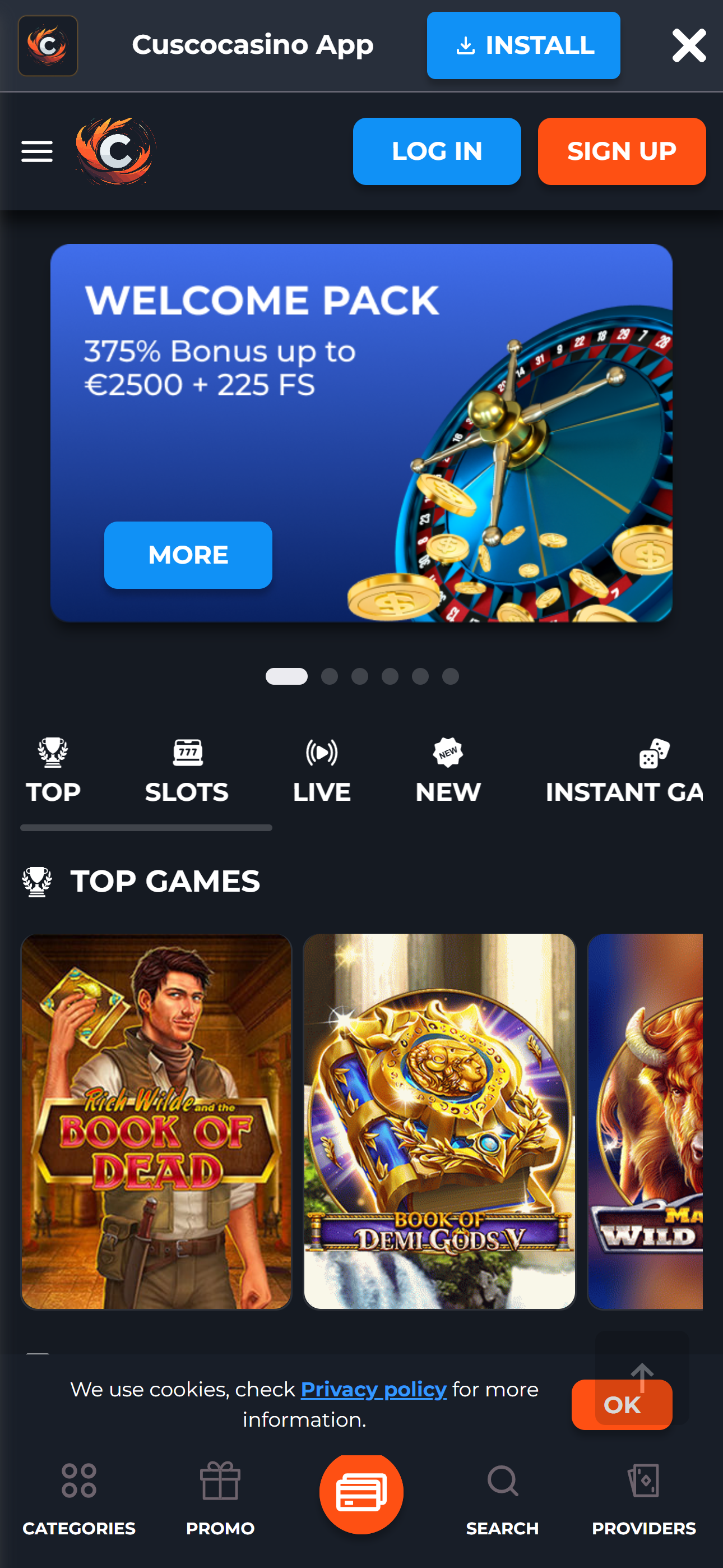 Cusco Casino — mobiel